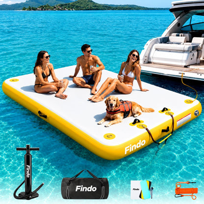 Aqua-Dock Pro Heavy-Duty Inflatable Floating Platform