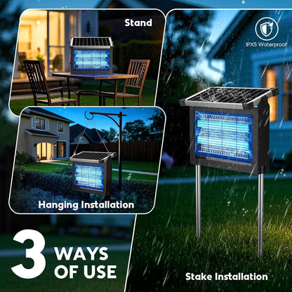 Solar-Guard 4500V Pro Waterproof Outdoor Mosquito & Bug Zapper