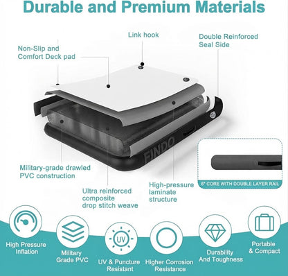 Aqua-Dock Pro Heavy-Duty Inflatable Floating Platform