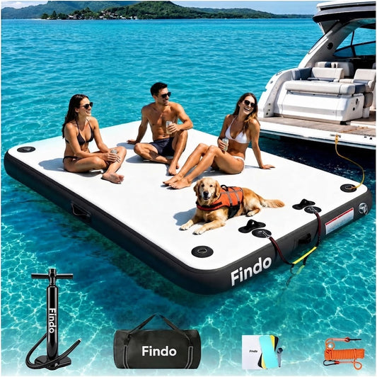 Aqua-Dock Pro Heavy-Duty Inflatable Floating Platform