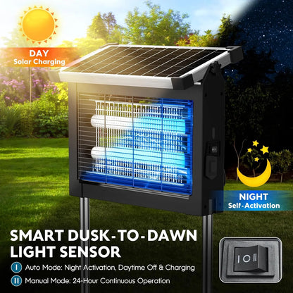 Solar-Guard 4500V Pro Waterproof Outdoor Mosquito & Bug Zapper
